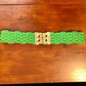 Stretchy braided waist cinching belt